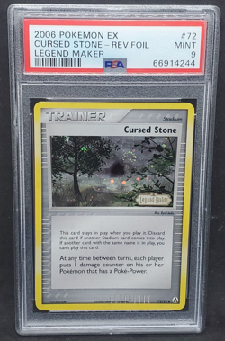 Pokemon PSA 9 MINT Cursed Stone 72/92 EX Legend Maker Reverse Holo 2006 S#4244 - Image 1