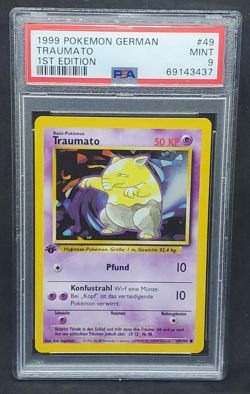 Pokemon PSA 9 MINT German Drowzee Traumato 49/102 1st Edition Base Set 1999 #437 - Image 1