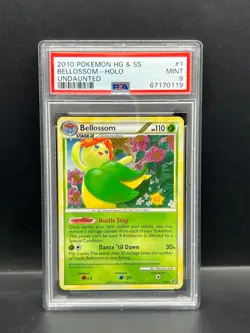 Pokemon PSA 9 MINT Bellossom 1/90 HGSS Undaunted Holofoil Rare 2010 S#0119 - Image 1