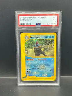 Pokemon PSA 9 MINT Feraligatr 47/165 Expedition Non-Holo 2002 E Reader S#4949 - Image 1