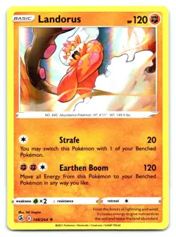 Landorus Pokemon Holo Holo Rare SWSH08: Fusion Strike 148/264 - Image 1