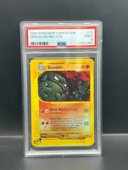Pokemon PSA 9 MINT Graveler 79/165 Expedition Reverse Holo 2002 E-Reader S#4962 - Image 1