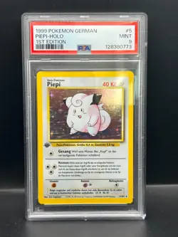 Pokemon PSA 9 MINT GERMAN Clefairy (Piepi) 5/102 Base Set Holo 1st Ed S#0773 - Image 1