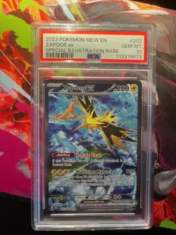 2023 POKEMON MEW EN-151 SPECIAL ILLUSTRATION RARE #202 ZAPDOS EX PSA 10 - Image 1