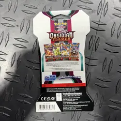 Pokemon TCG Scarlet and Violet Obsidian Flames Booster Pack. Cut In Left Corner - Image 2