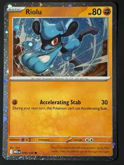Riolu (Cosmos Holo SWIRL) 💫 076/132 Mega Evolution Exclusive (NM) Pokemon TCG - Image 2