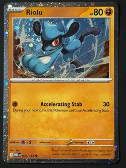 Riolu (Cosmos Holo SWIRL) 💫 076/132 Mega Evolution Exclusive (NM) Pokemon TCG - Image 3