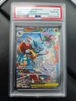 Pokemon Mega Lucario EX Card 179/132 PSA 10! 🔥 - Image 1