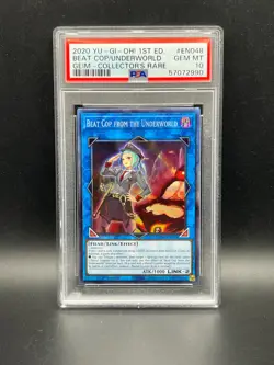 Yugioh PSA 10 GEM Beat Cop from the Underworld GEIM-EN048 Collector's 1st S#2990 - Image 1