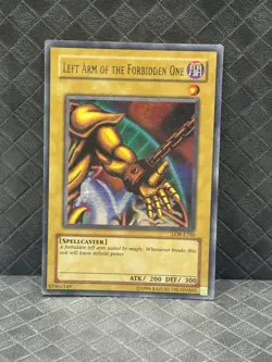 YUGIOH Ultra Rare Left Arm Of The Forbidden One LOB-E100 - Played Condition - Image 1