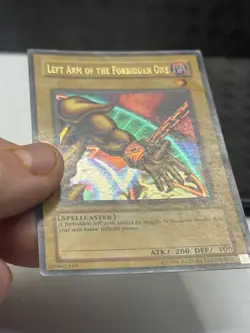 YUGIOH Ultra Rare Left Arm Of The Forbidden One LOB-E100 - Played Condition - Image 3