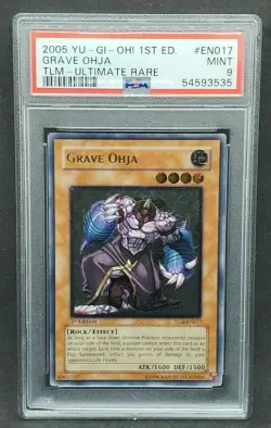Yugioh PSA 9 MINT Grave Ohja TLM-EN017 1st Edition Ultimate Rare 2005 - Image 1