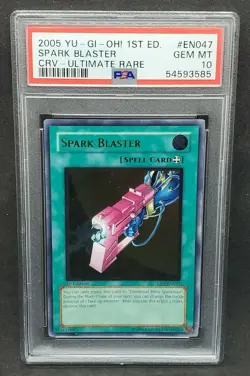 Yugioh PSA 10 GEM MINT Spark Blaster CRV-EN047 1st Edition Ultimate Rare POP 5 - Image 1