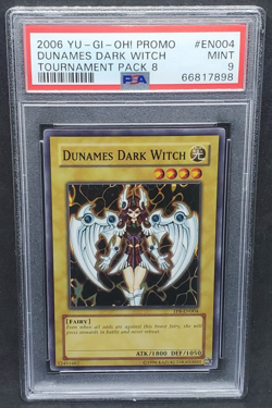 Yugioh PSA 9 MINT Dunames Dark Witch TP8-EN004 Super Rare Tournament 8 2006 - Image 1