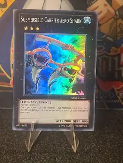 Yu-Gi-Oh Submersible Carrier Aero Shark GENF-EN040 Super Rare UNL - Image 2