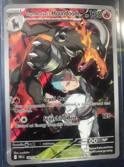 Team Rocket's Houndoom 191/182 Illustration Rare Pokemon Destined Rivals NM - Image 1