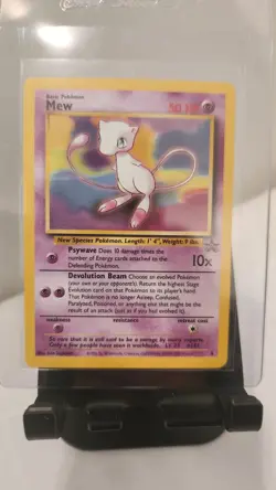 Mew 1995 Promo Pokemon Card #151 Black Star in Plastic Sleeve - Image 1