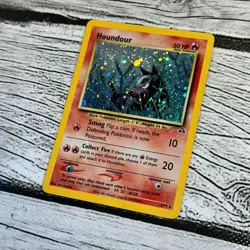 Houndour 5/75 Pokemon Neo Discovery Holo W/ SWIRL -LP - Image 5