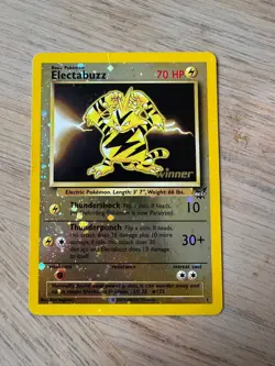 Electabuzz Winner Promo #1 Best of Game Reverse Holo LP Pokemon Card 2002 Yellow - Image 1