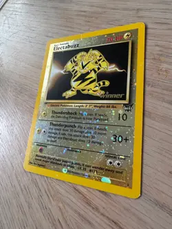 Electabuzz Winner Promo #1 Best of Game Reverse Holo LP Pokemon Card 2002 Yellow - Image 2
