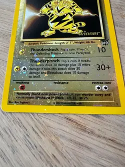 Electabuzz Winner Promo #1 Best of Game Reverse Holo LP Pokemon Card 2002 Yellow - Image 4