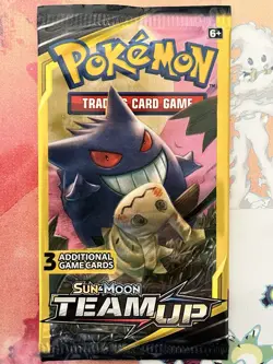 Pokemon Sun & Moon Team Up Booster Pack Sealed 3 Cards TCG English - Image 1