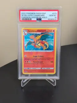2022 Pokemon Center UK Special Delivery Charizard SWSH075 Promo PSA 10 - Image 1