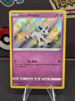 Galarian Ponyta SV047/SV122 Shining Fates Shiny Vault Rare Shiny Pokemon Card NM - Image 1