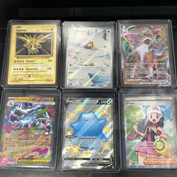 Pokemon Card Lot 6x VMAX EX Full Art Zapdos Ditto V Charizard X Dawn - Image 1