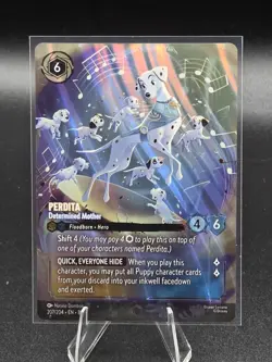 Disney Lorcana - Determined Mother - Perdita Floodborn Hero Holo Card 207/204 - Image 1