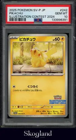 2025 POKEMON SV-P JP PIKACHU ILLUSTRATION CONTEST 2024 #242 PSA 10 GEM MT - Image 1