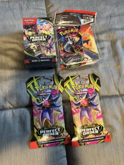 Pokemon Mega Evolution Perfect Order Booster Bundle Deck Starmie Charizard - Image 1