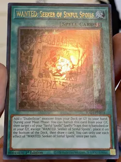 Yugioh Wanted Seeker of Sinful Spoils RA03-EN074 Ultra Rare 1st NM w/Tracking - Image 5