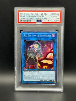 Yugioh PSA 10 GEM Beat Cop from the Underworld GEIM-EN048 Collector's 1st S#2988 - Image 1