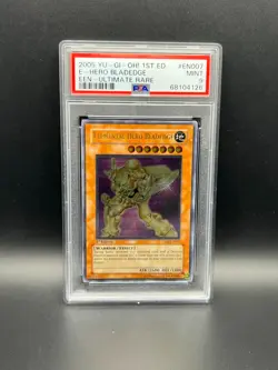 Yugioh PSA 9 MINT Elemental Hero Bladedge EEN-EN007 Ultimate Rare 1st Ed S#4126 - Image 1