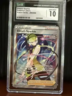 CGC 10 Elesa's Sparkle 260/264 2021 Pokemon SWSH Fusion Strike Full Art Gem Mint - Image 1