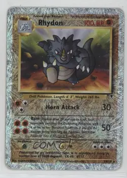 Rhydon Reverse Foil Pokemon Legendary Collection #35 2002 - Image 1