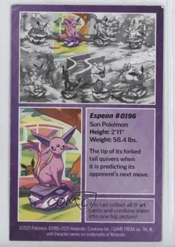 Espeon Pokemon Prismatic Evolutions PRE Mini Tin Art Cards - Image 2
