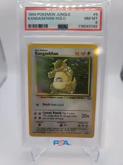 KANGASKHAN - HOLO - PSA 8 - 1999 POKEMON JUNGLE #5 New PSA Cert # - Image 1