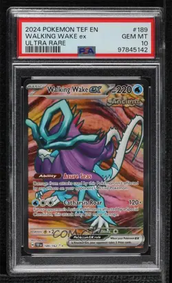 Walking Wake ex Ultra Rare Pokemon SV05: Temporal Forces PSA 10 GEM MT - Image 1