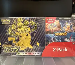 Costco Pokemon Surging Sparks 2-Pack Trainer Box and Booster Bundle - Image 1