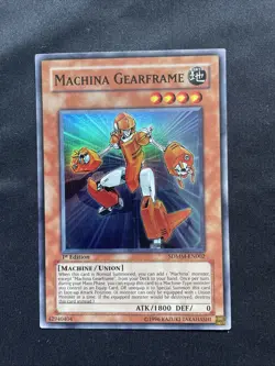 Yugioh Machina Gearframe SDMM-EN002 Super Rare 1st Ed LP - Image 1