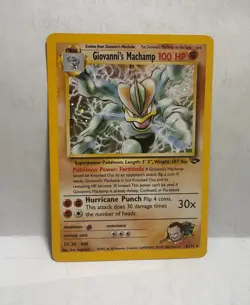 Giovanni's Machamp 6/132 Gym Challenge Holo Pokemon - Image 1