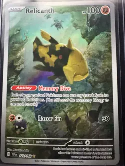 Pokemon TCG Relicanth 173/162 SV05: Temporal Forces Illustration Rare Holo 2024 - Image 1