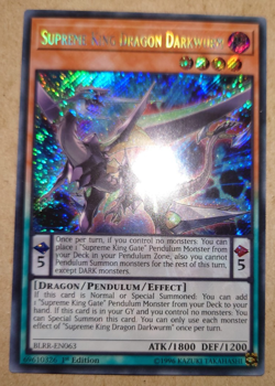 Yugioh Supreme King Dragon Darkwurm BLRR-EN063 Secret Rare 1st Edition - Image 1