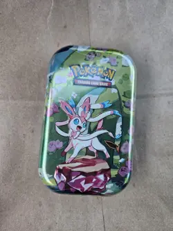 Pokemon TCG Scarlet & Violet Prismatic Evolutions Mini Tin Sealed Sylveon New - Image 1