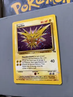 Pokemon Tcg Zapdos Base Fossil Set Wotc Rare Holo 15/62 Played - Image 3