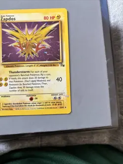 Pokemon Tcg Zapdos Base Fossil Set Wotc Rare Holo 15/62 Played - Image 5
