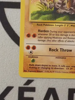 Pokemon Karte Georok 37/62 Fossil Set Pokemon Original TCG 1999 Vintage - Image 5