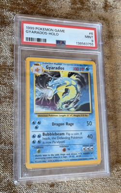 1999 POKEMON BASE SET UNLIMITED GYRADOS-HOLO #6 PSA 9 MINT RARE ENGLISH PSA9 - Image 3